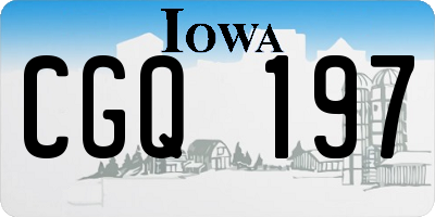 IA license plate CGQ197