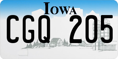 IA license plate CGQ205