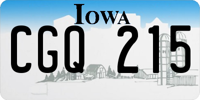 IA license plate CGQ215
