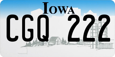 IA license plate CGQ222