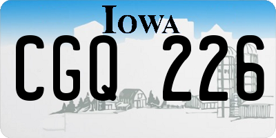 IA license plate CGQ226