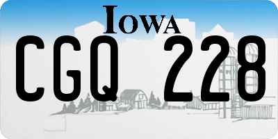 IA license plate CGQ228