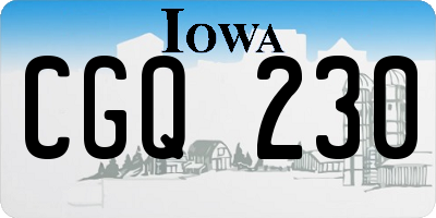 IA license plate CGQ230