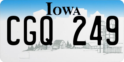 IA license plate CGQ249
