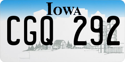 IA license plate CGQ292