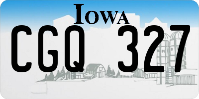 IA license plate CGQ327