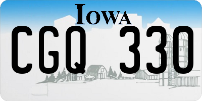 IA license plate CGQ330