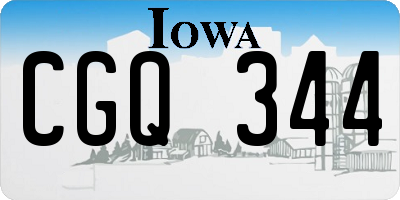 IA license plate CGQ344