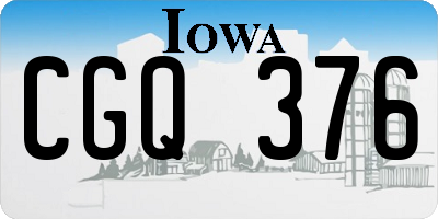 IA license plate CGQ376
