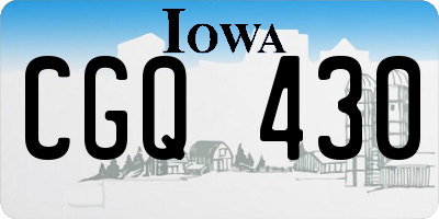 IA license plate CGQ430