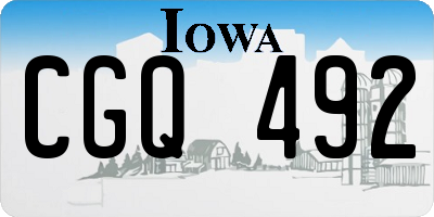 IA license plate CGQ492