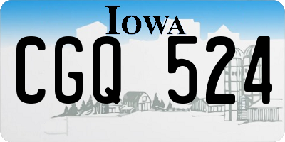 IA license plate CGQ524