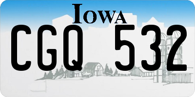 IA license plate CGQ532