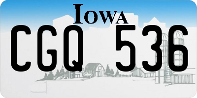 IA license plate CGQ536