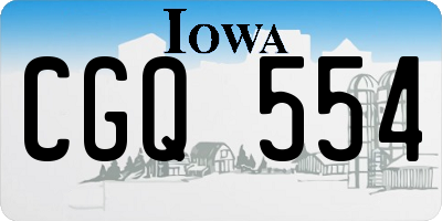 IA license plate CGQ554