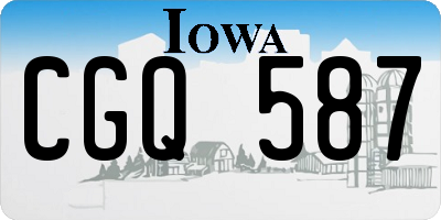 IA license plate CGQ587