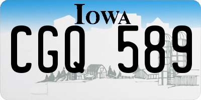 IA license plate CGQ589
