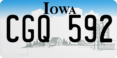 IA license plate CGQ592