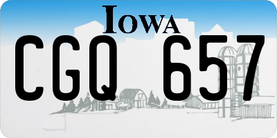 IA license plate CGQ657