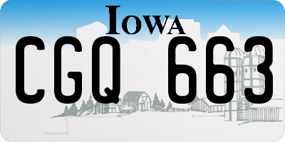 IA license plate CGQ663
