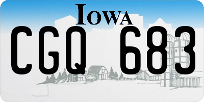 IA license plate CGQ683