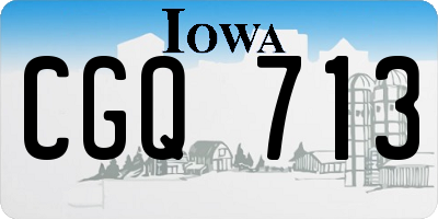 IA license plate CGQ713