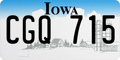 IA license plate CGQ715