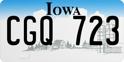 IA license plate CGQ723