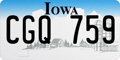 IA license plate CGQ759