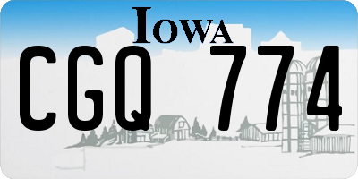 IA license plate CGQ774