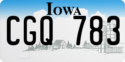 IA license plate CGQ783