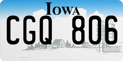 IA license plate CGQ806