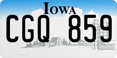 IA license plate CGQ859
