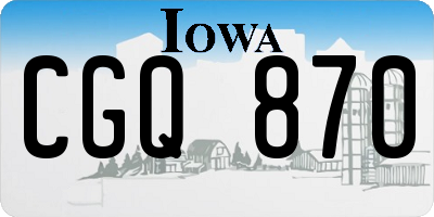IA license plate CGQ870