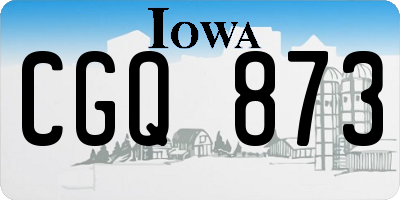 IA license plate CGQ873