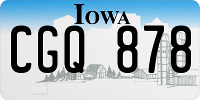 IA license plate CGQ878