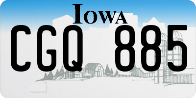 IA license plate CGQ885