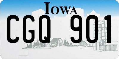 IA license plate CGQ901