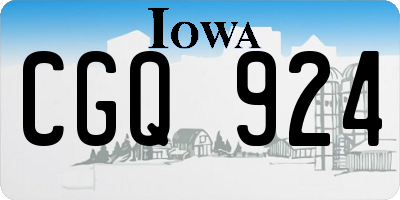 IA license plate CGQ924