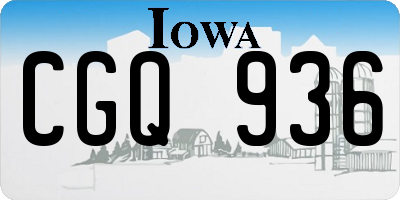 IA license plate CGQ936