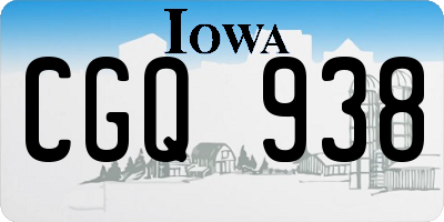 IA license plate CGQ938