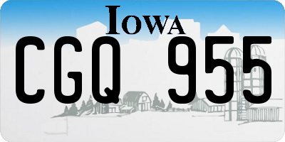 IA license plate CGQ955