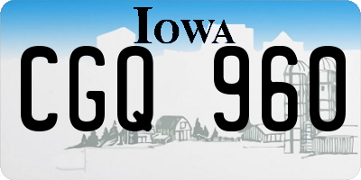 IA license plate CGQ960