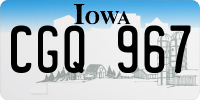 IA license plate CGQ967