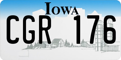 IA license plate CGR176