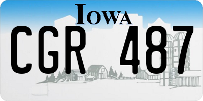 IA license plate CGR487