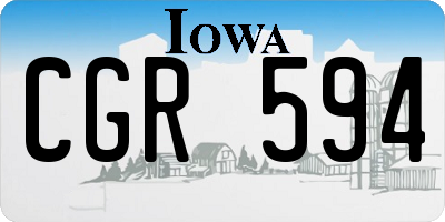 IA license plate CGR594