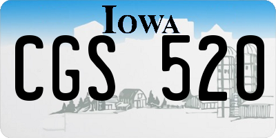 IA license plate CGS520
