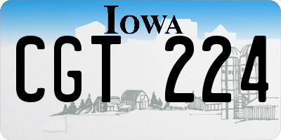 IA license plate CGT224