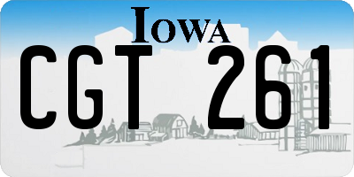 IA license plate CGT261